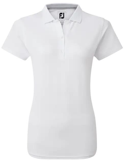 FootJoy Stretch Pique Solid polo de mujer, blanco