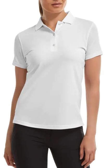 FootJoy Stretch Pique Solid polo de mujer, blanco