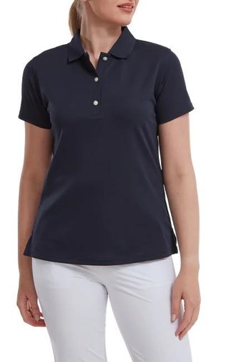 FootJoy Stretch Pique Solid polo de mujer, azul marino