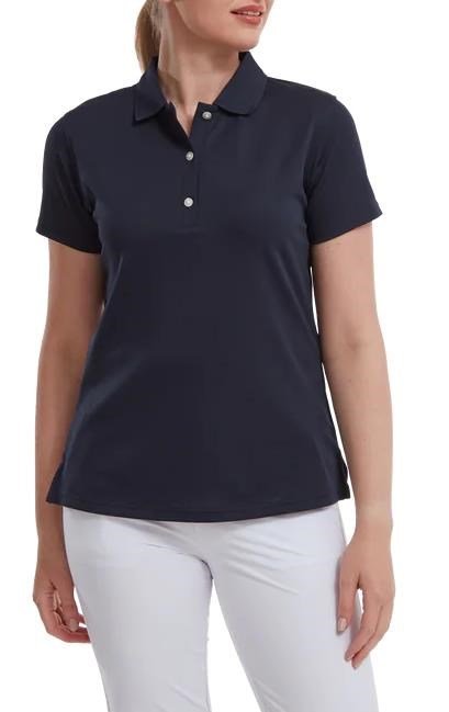 FootJoy Stretch Pique Solid polo de mujer, azul marino