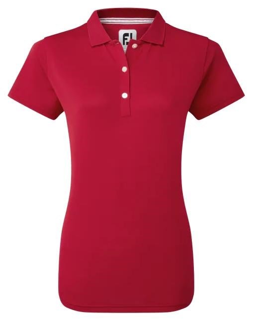 FootJoy Stretch Pique Solid polo de mujer, rojo