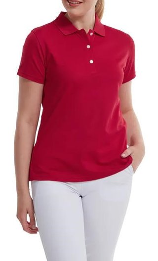 FootJoy Stretch Pique Solid polo de mujer, rojo