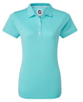 FootJoy Stretch Pique Solid polo de mujer, aqua