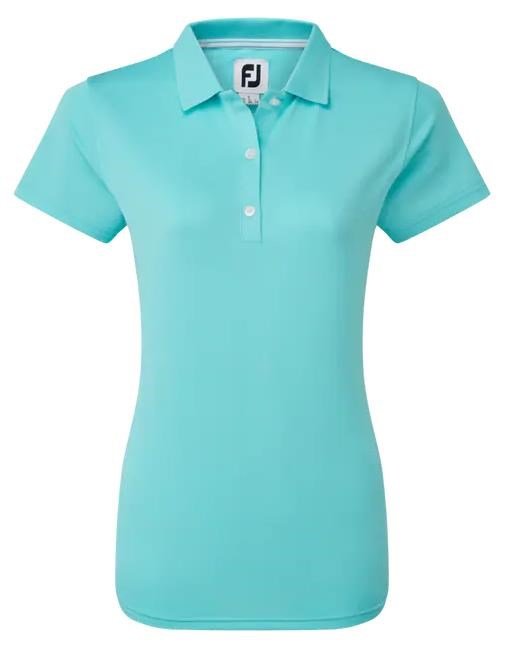 FootJoy Stretch Pique Solid polo de mujer, aqua