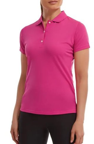 FootJoy Stretch Pique Solid polo de mujer, heather pink