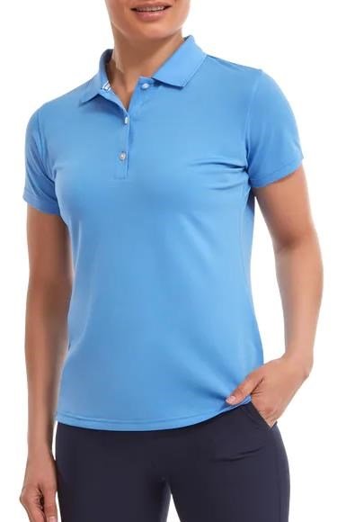 FootJoy Stretch Pique Solid polo de mujer, azul claro