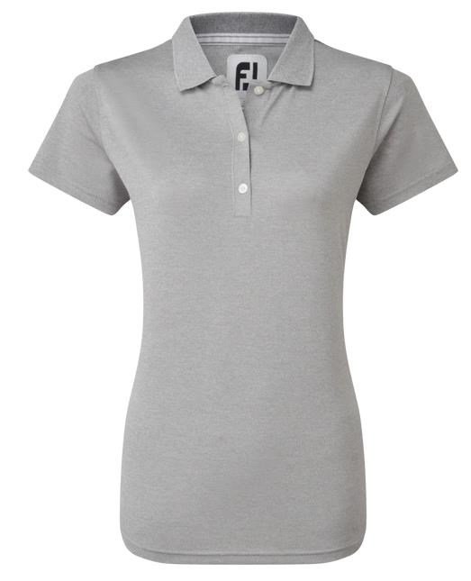 FootJoy Stretch Pique Solid polo de mujer, heather gray