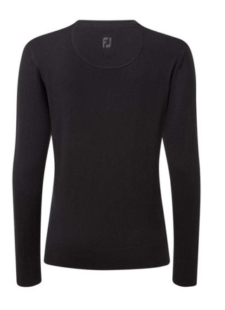 FootJoy Wool Blend V-Neck sudadera de mujer, negra