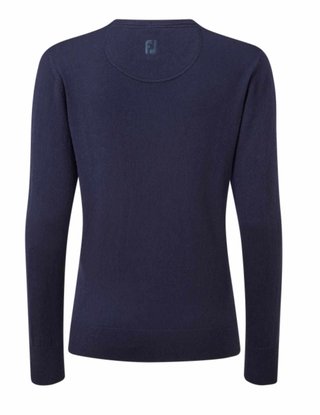 FootJoy Wool Blend V-Neck suéter de mujer, navy