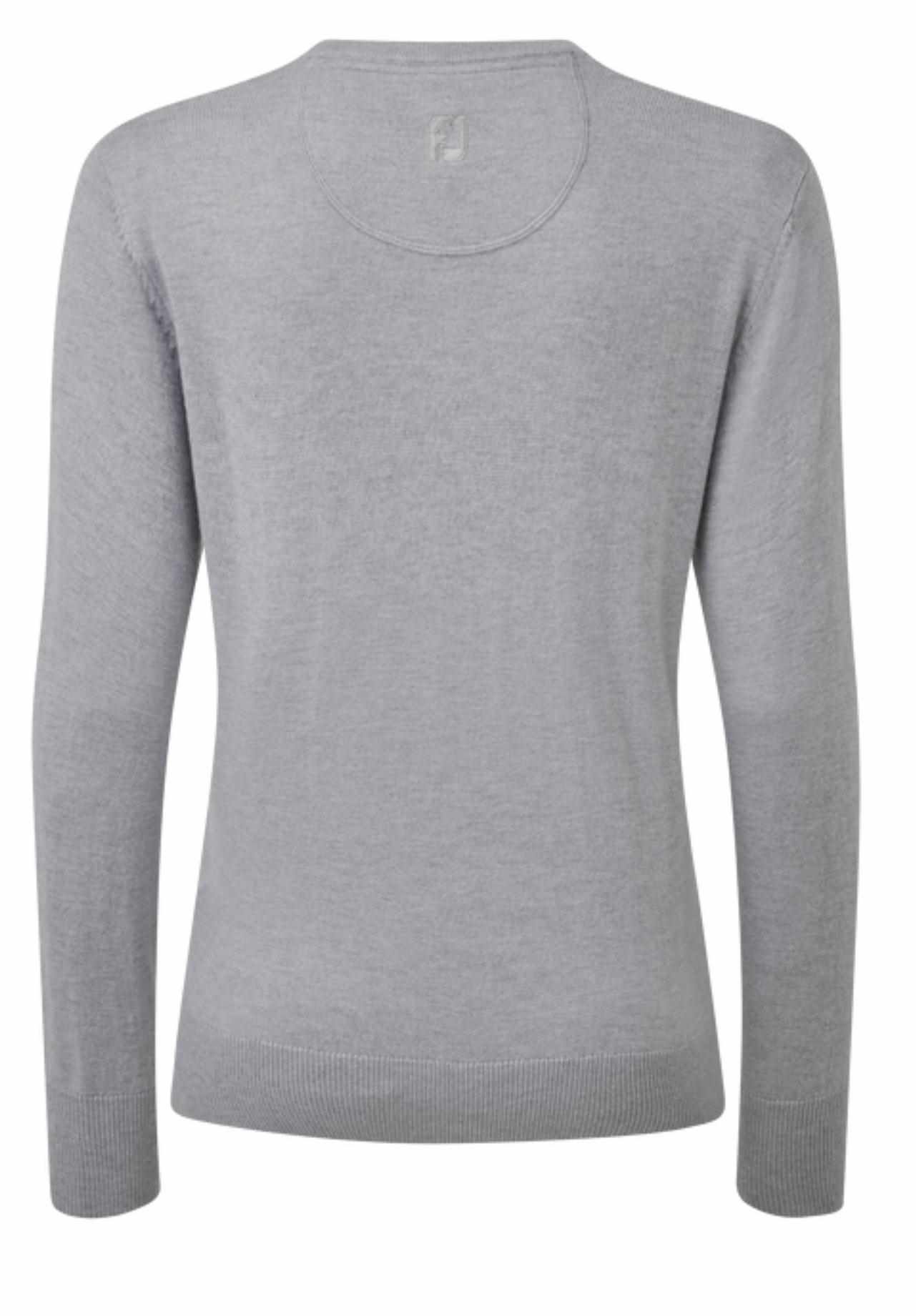 FootJoy Wool Blend V-Neck jersey de mujer, gris
