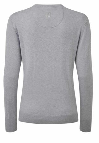 FootJoy Wool Blend V-Neck jersey de mujer, gris