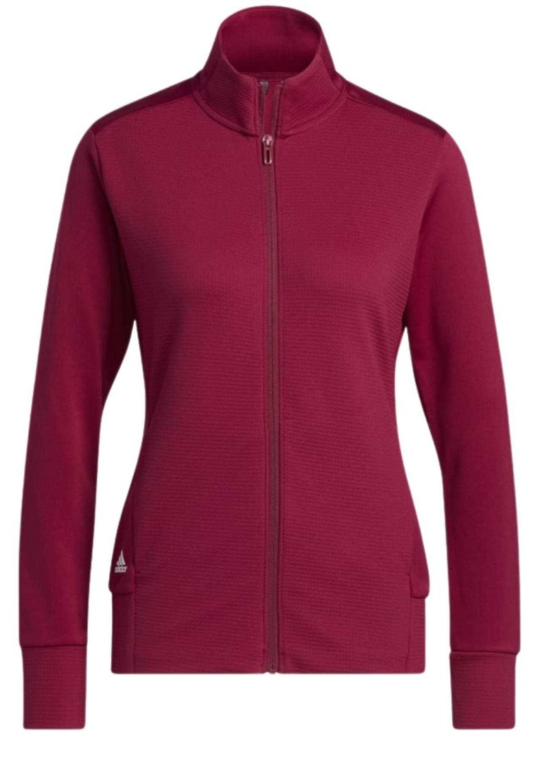 Adidas Textured Full-Zip sudadera de mujer, legacy burgundy