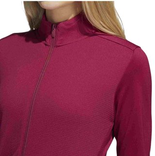 Adidas Textured Full-Zip sudadera de mujer, legacy burgundy