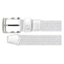FootJoy Women's Braided cinturón de damas, blanco