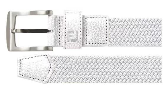 FootJoy Women's Braided cinturón de damas, blanco