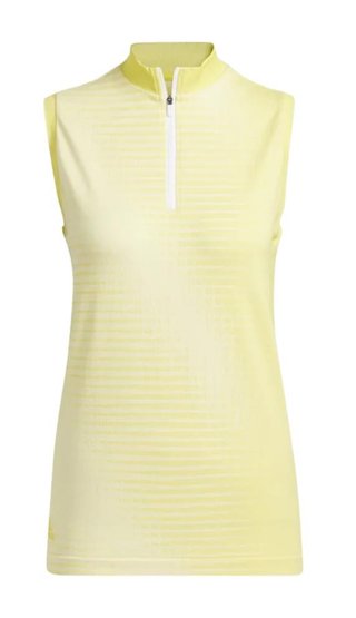 Adidas Primeknit polo sin mangas de mujer, amarillo