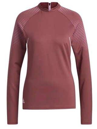 Adidas Cold Rdy Long Sleeve Mock sudadera de mujer, burgundy