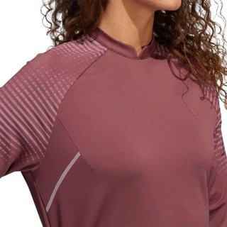 Adidas Cold Rdy Long Sleeve Mock sudadera de mujer, burgundy