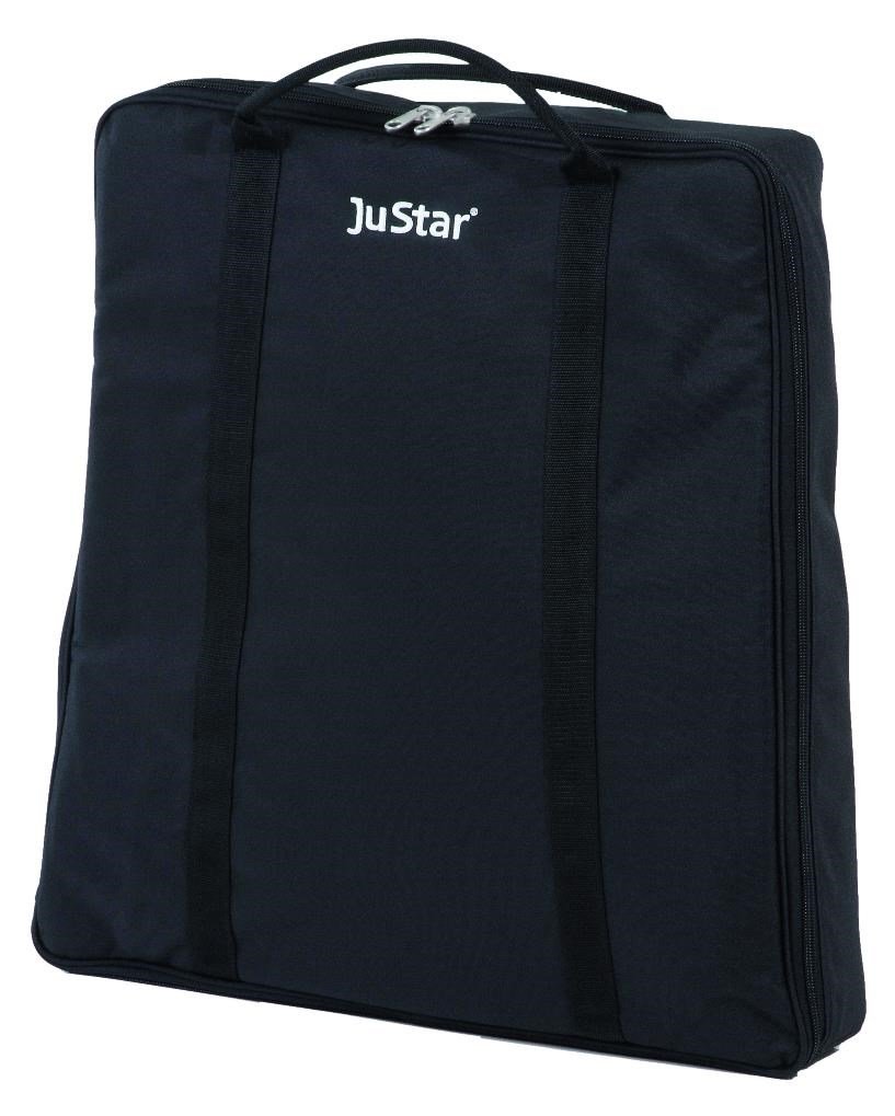 JuStar carry bag (Silver/Black Series, Silver manual, Carbon Light) cart bag, negro