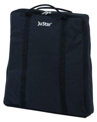 JuStar carry bag (Silver/Black Series, Silver manual, Carbon Light) cart bag, negro