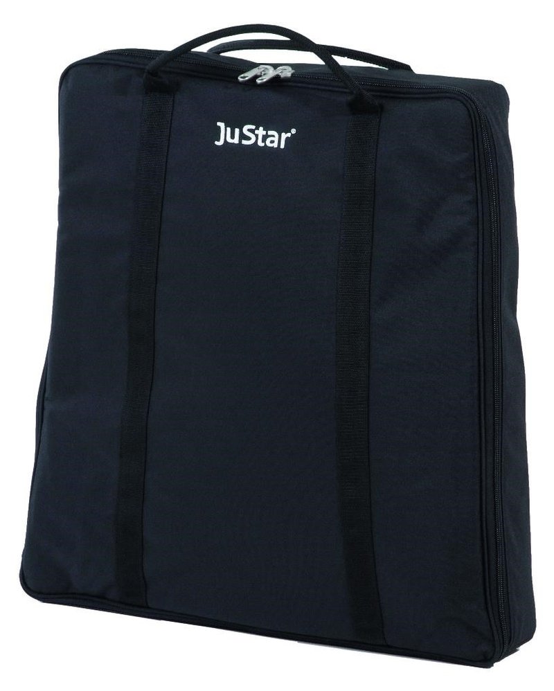 JuStar carry bag (Silver/Black Series, Silver manual, Carbon Light) cart bag, negro