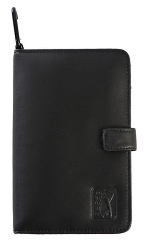 PGA Tour Real Leather Score Card and Accessory Wallet, negro