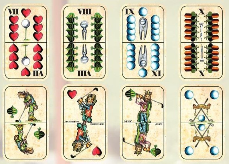 Ostatní Golfové hrací karty para mariáš, edición limitada Retro Accesorios
