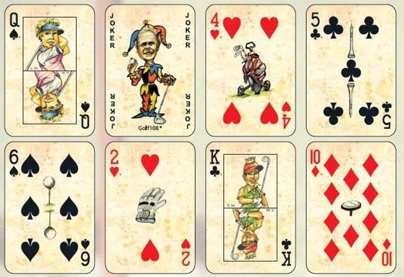 Golfové hrací karty para canasta, edición limitada Retro