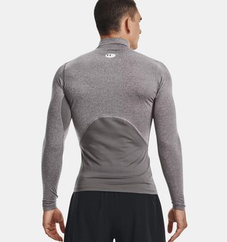 Under Armour ColdGear® Compression Mock top térmico de hombre, charcoal light heather/black