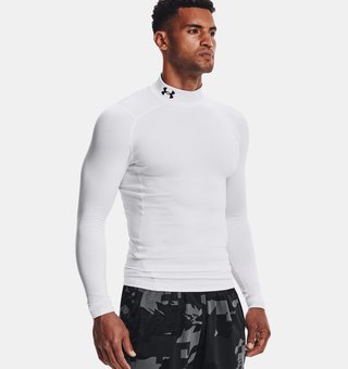 Under Armour ColdGear® Compression Mock top térmico para hombre, blanco