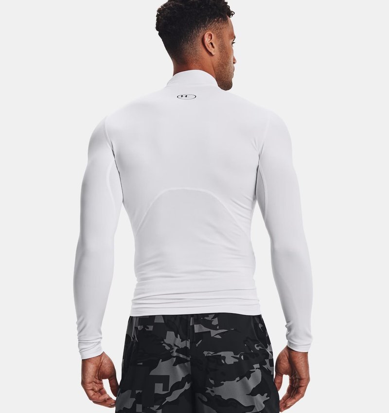 Under Armour ColdGear® Compression Mock top térmico para hombre, blanco