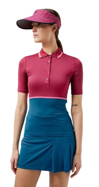 J.Lindeberg Odella polo de golf para mujer, anemone