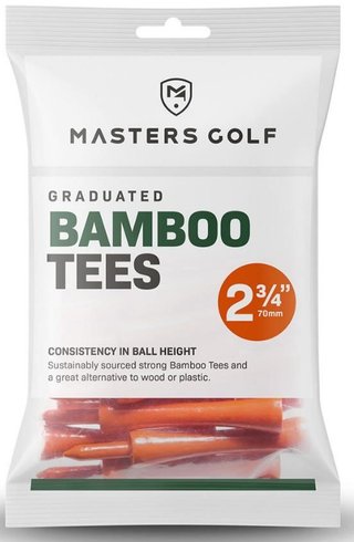 Masters Golf Masters Graduated Bamboo tees 70mm (2 3/4"), 20tees, naranja