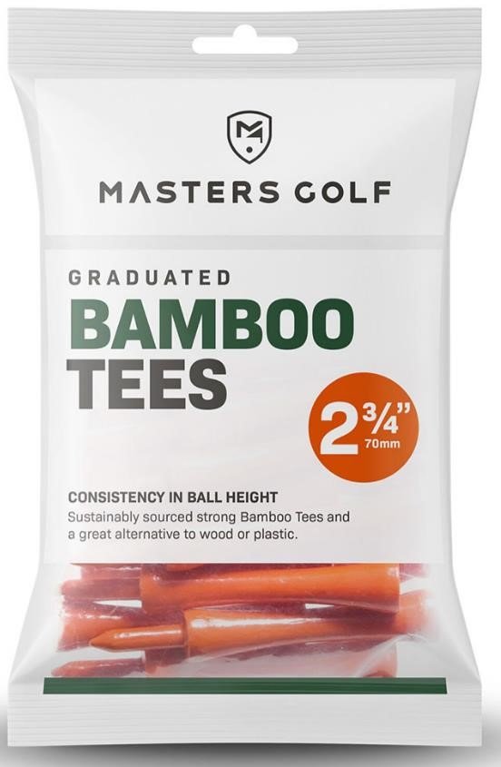 Masters Golf Masters Graduated Bamboo tees 70mm (2 3/4"), 20tees, naranja