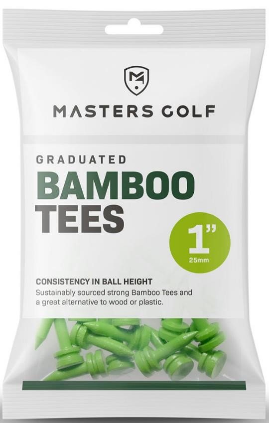 Masters Golf Masters Graduated Bamboo Tees 25mm (1"), 25 tees, Lima