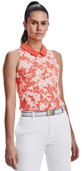 Under Armour Zinger Rise Slvls polo sin mangas para mujer, naranja
