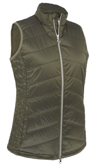 Callaway Primaloft Quilted chaqueta sin mangas para mujer, verde industrial