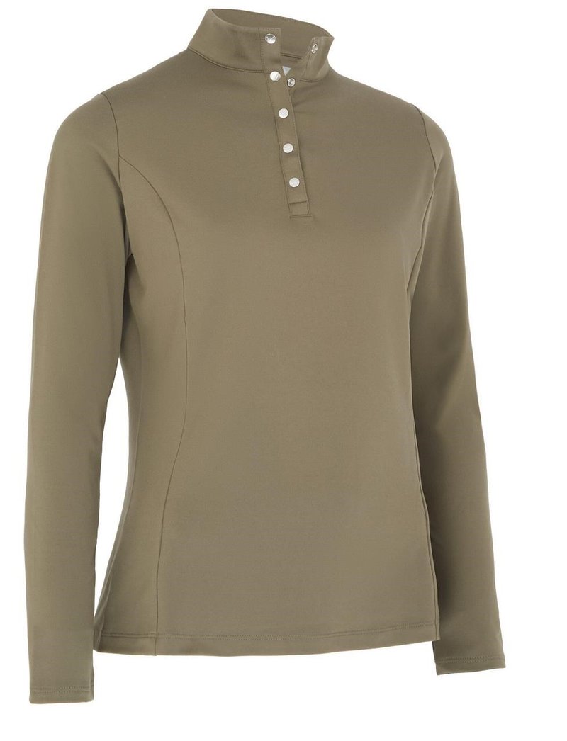Callaway Thermal Longsleeve Fleece Back Jersey polo de mujer, industrial green
