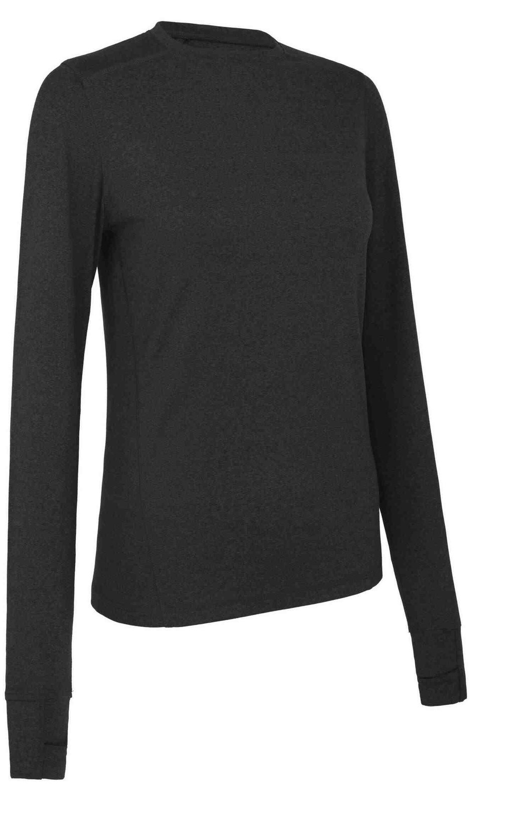 Callaway Longsleeve Crew Neck camiseta térmica de mujer, ebony heather
