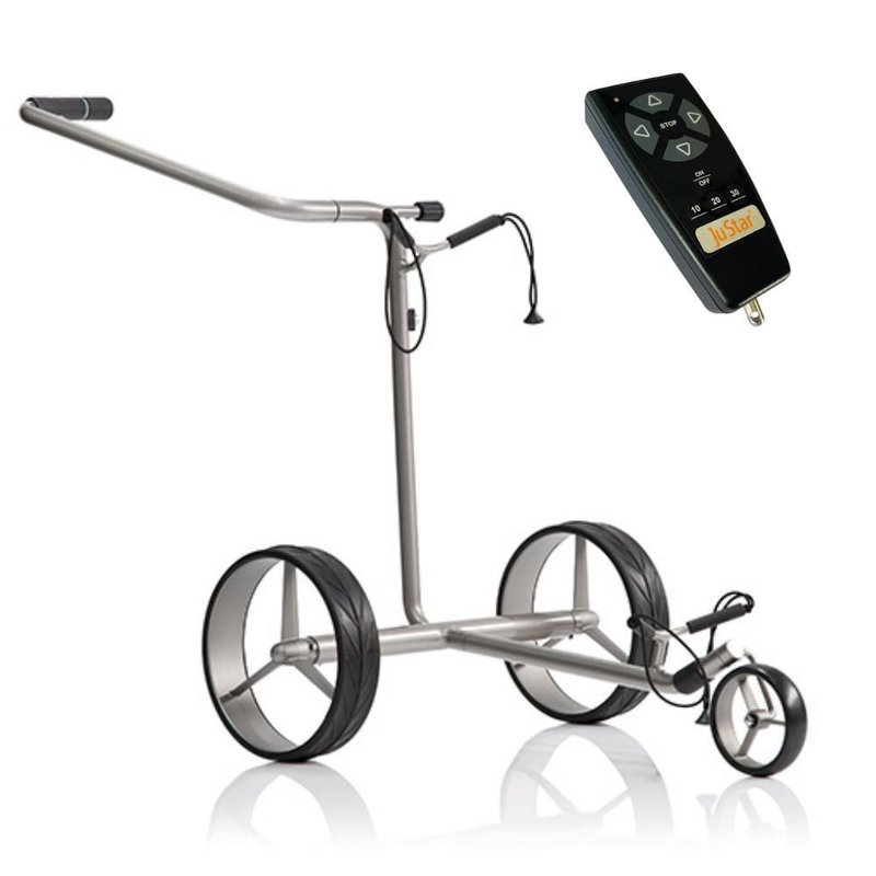 JuStar Silver 1.0 carrito eléctrico con mando a distancia, plateado