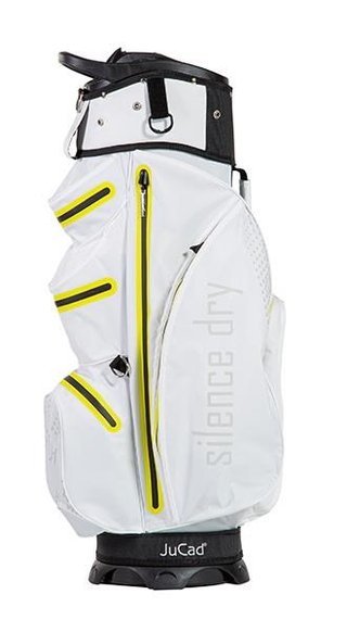 JuCad Silence Dry cart bag, blanco/amarillo
