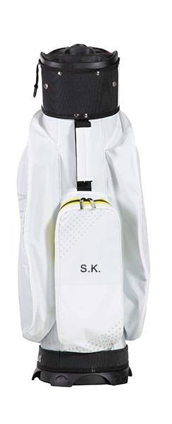 JuCad Silence Dry cart bag, blanco/amarillo