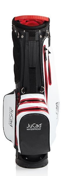 JuCad Waterproof 2in1 stand bag, negro/blanco/rojo