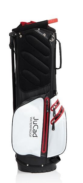 JuCad Waterproof 2in1 stand bag, negro/blanco/rojo