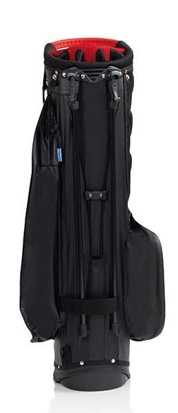 JuCad Waterproof 2in1 stand bag, negro/blanco/rojo