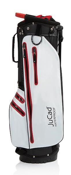 JuCad Waterproof 2in1 stand bag, negro/blanco/rojo
