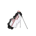 JuCad Waterproof 2in1 stand bag, negro/blanco/rojo