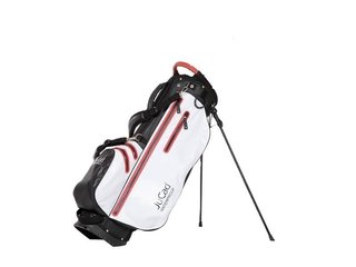 JuCad Waterproof 2in1 stand bag, negro/blanco/rojo