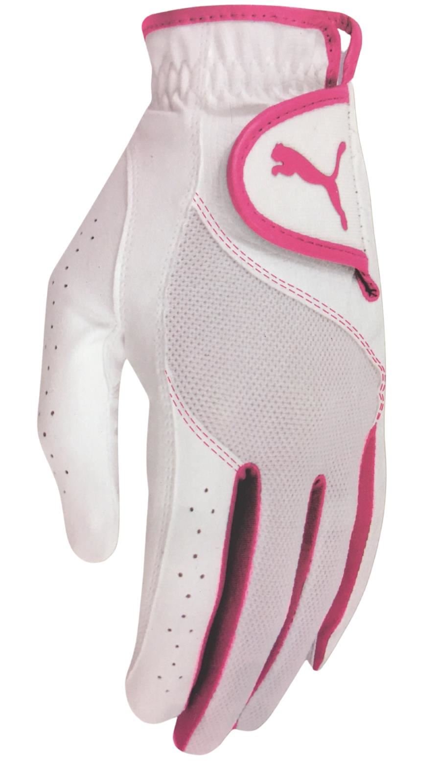 Puma Golf Puma Sport Performance guante de golf para mujer, blanco/frambuesa