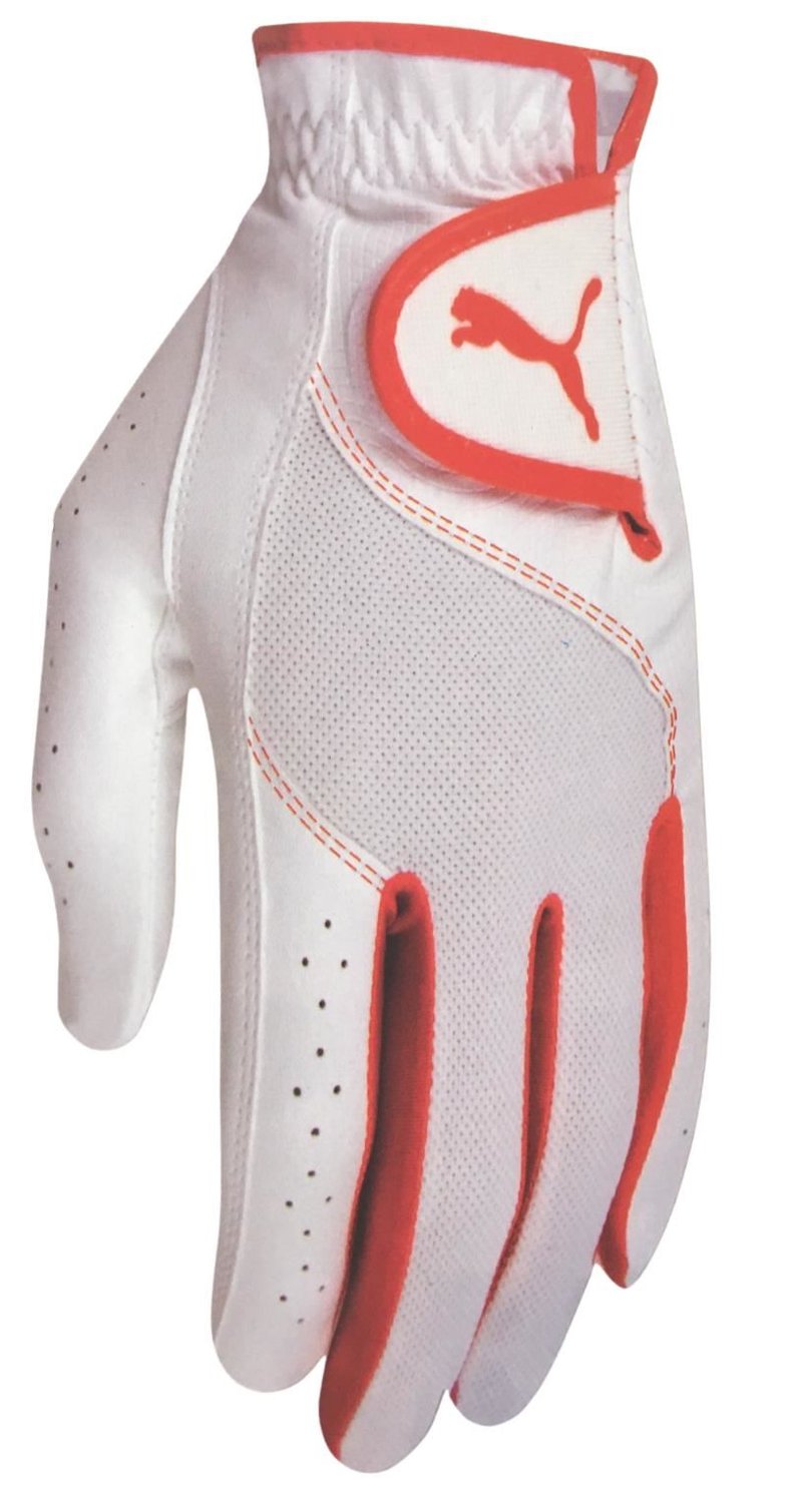 Puma Golf Puma Sport Performance guante de golf junior, blanco/naranja vibrante